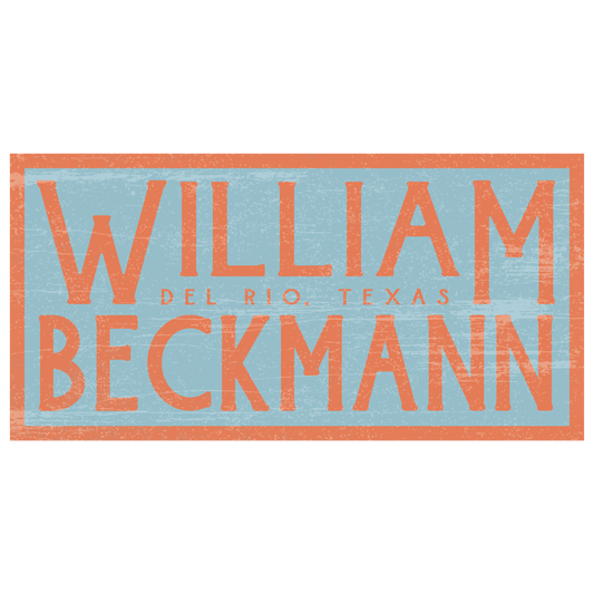 William Beckmann License Plate Sticker