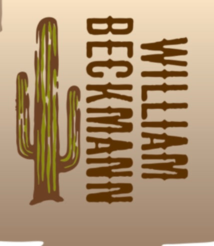 Tan William Beckmann Cactus/WB Skull Koozie